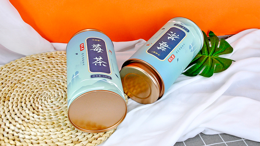 莓茶紙罐包裝